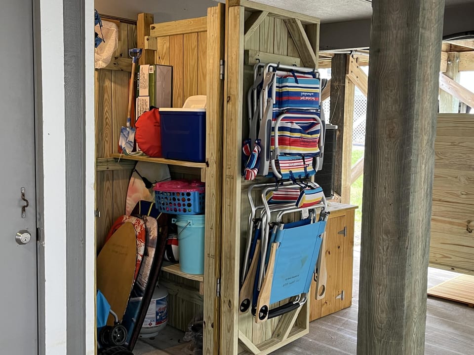Grab your gear and go — the beach closet is packed and ready so you never waste a minute of good weather.	