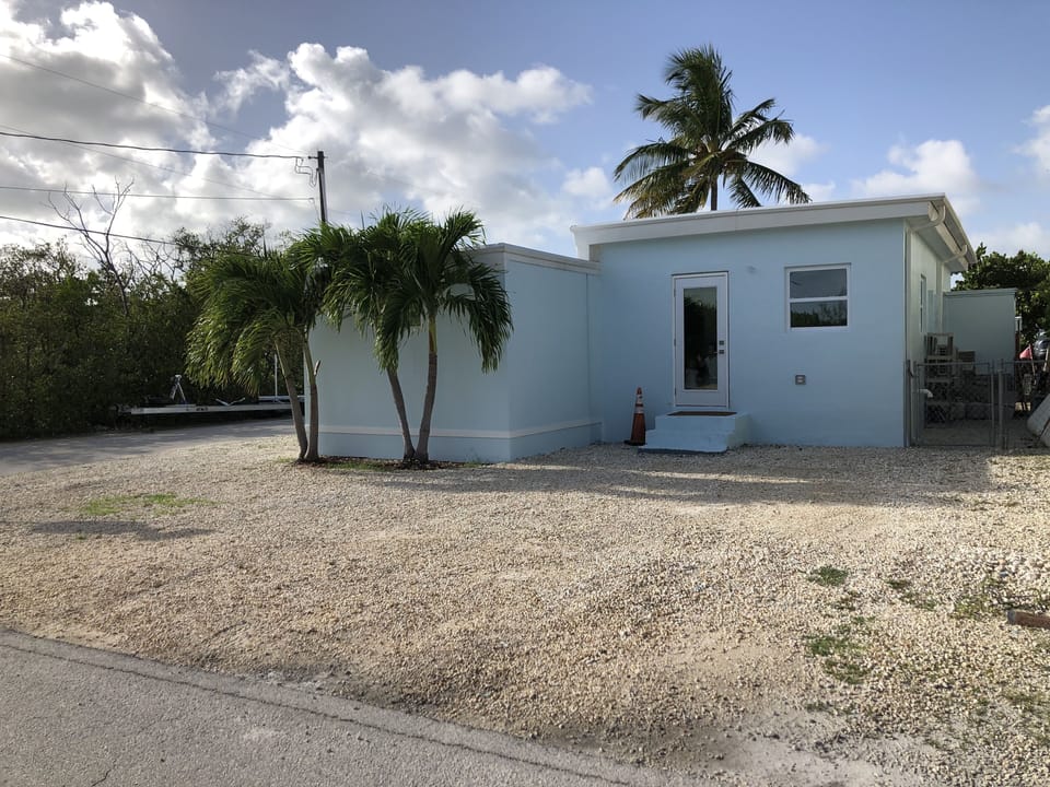 Front of home with plenty of parking.