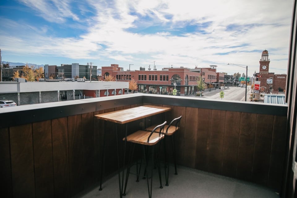 Private balcony overlooking Downtown Whitefish