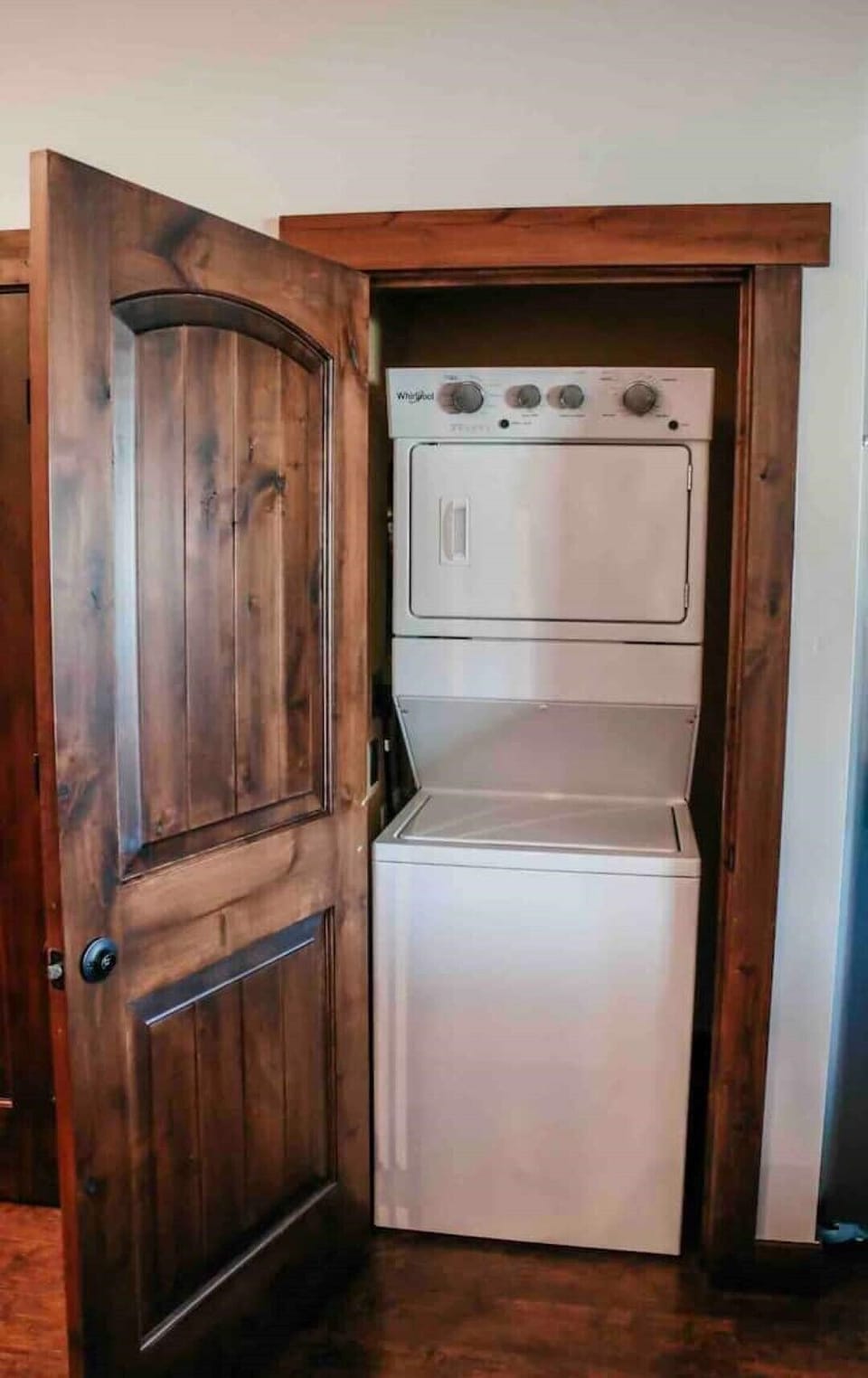 Full size washer and dryer in unit