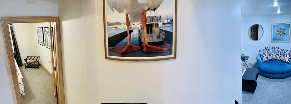 Hall to Basement Guest Room and Canoodle Fun Room