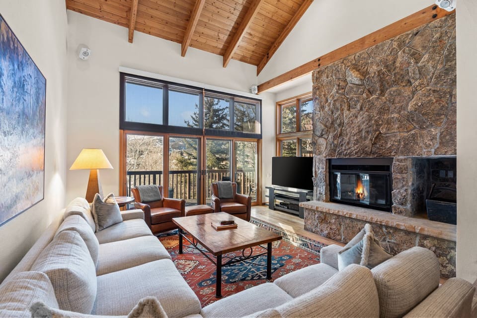 Cozy Living Room with Fireplace