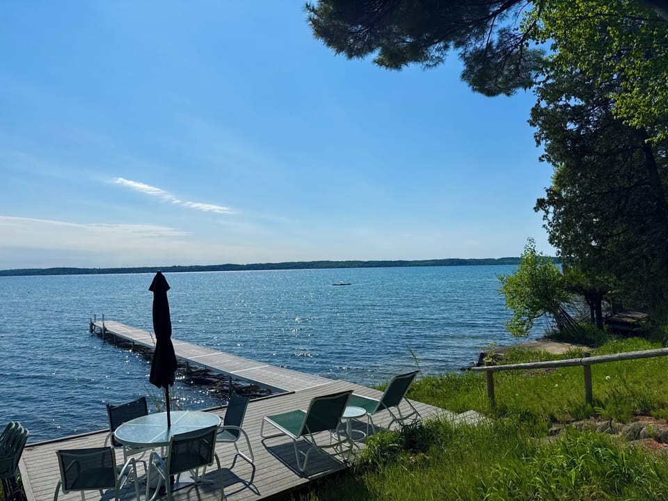 Our dock and sun deck