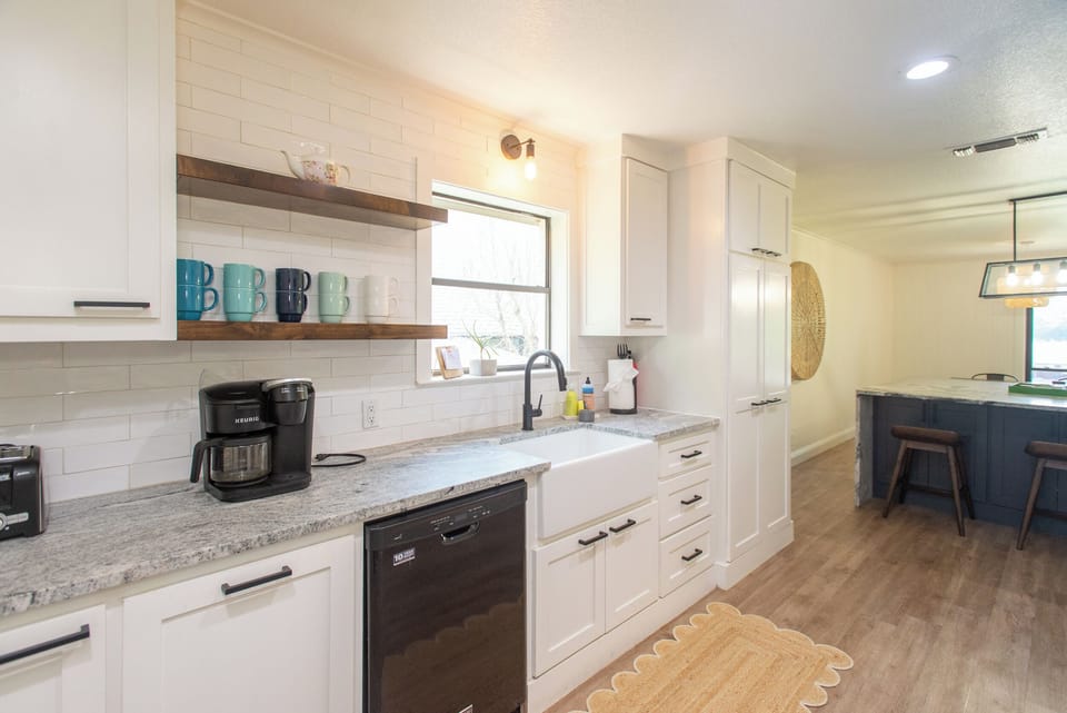 The kitchen is also beautifully updated.