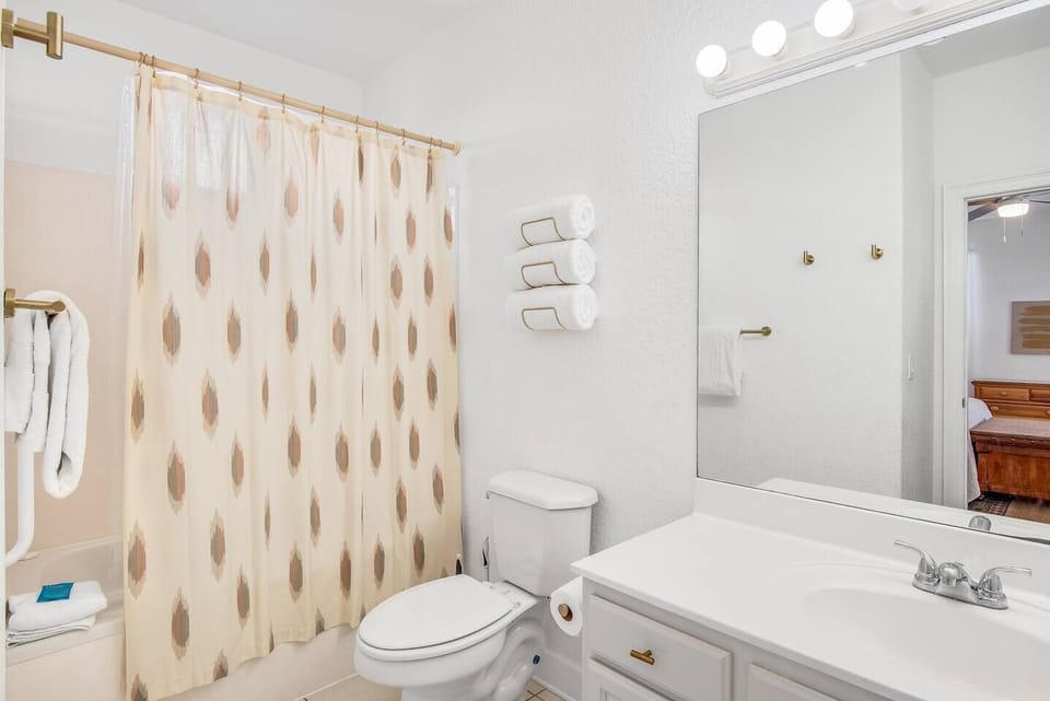 Downstairs private master bathroom