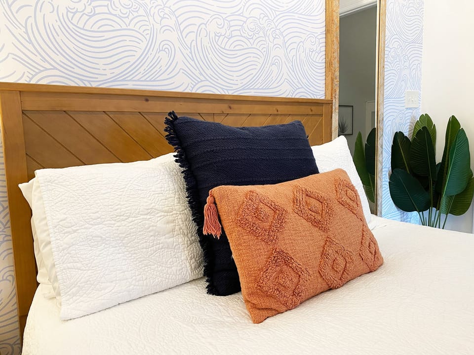 Downstairs queen bed.