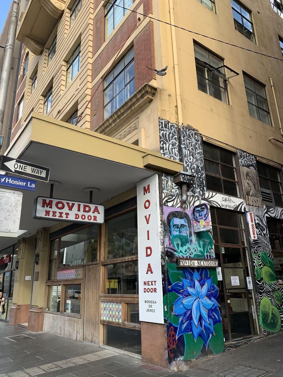 Apartment block is on Hosier Lane 