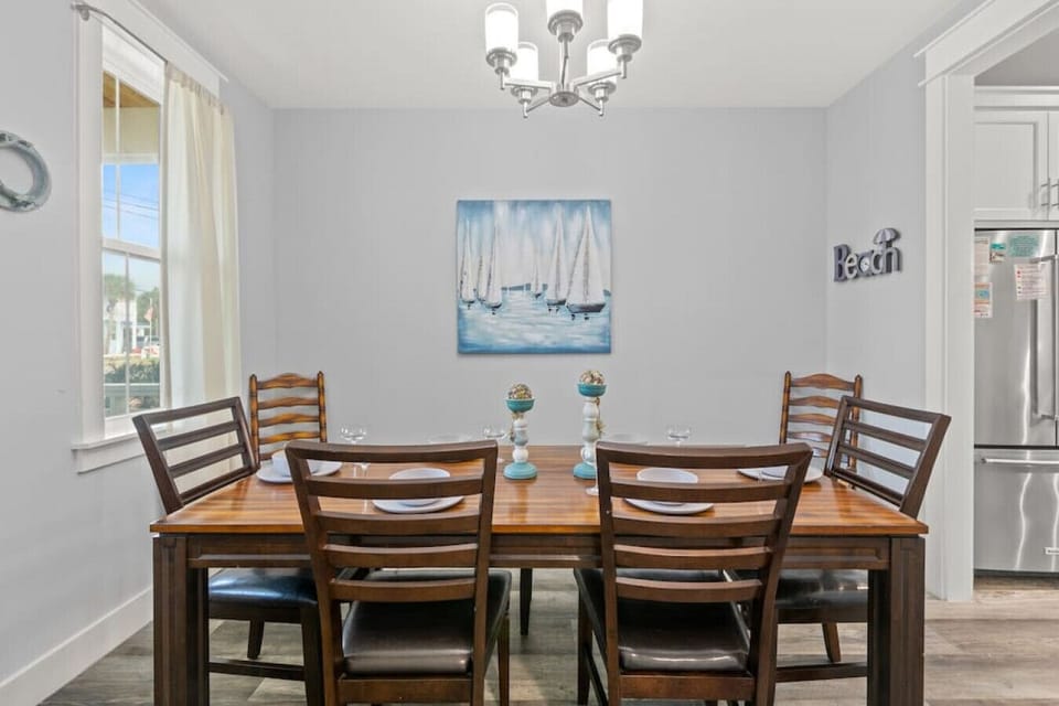 Dining room. table seats 6, located on 1st floor