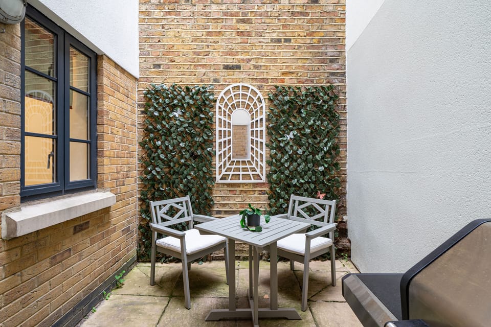 Patio Table chairs and BBQ