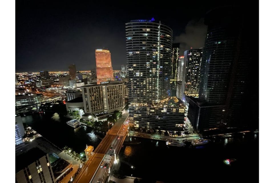 The view from the balcony at night