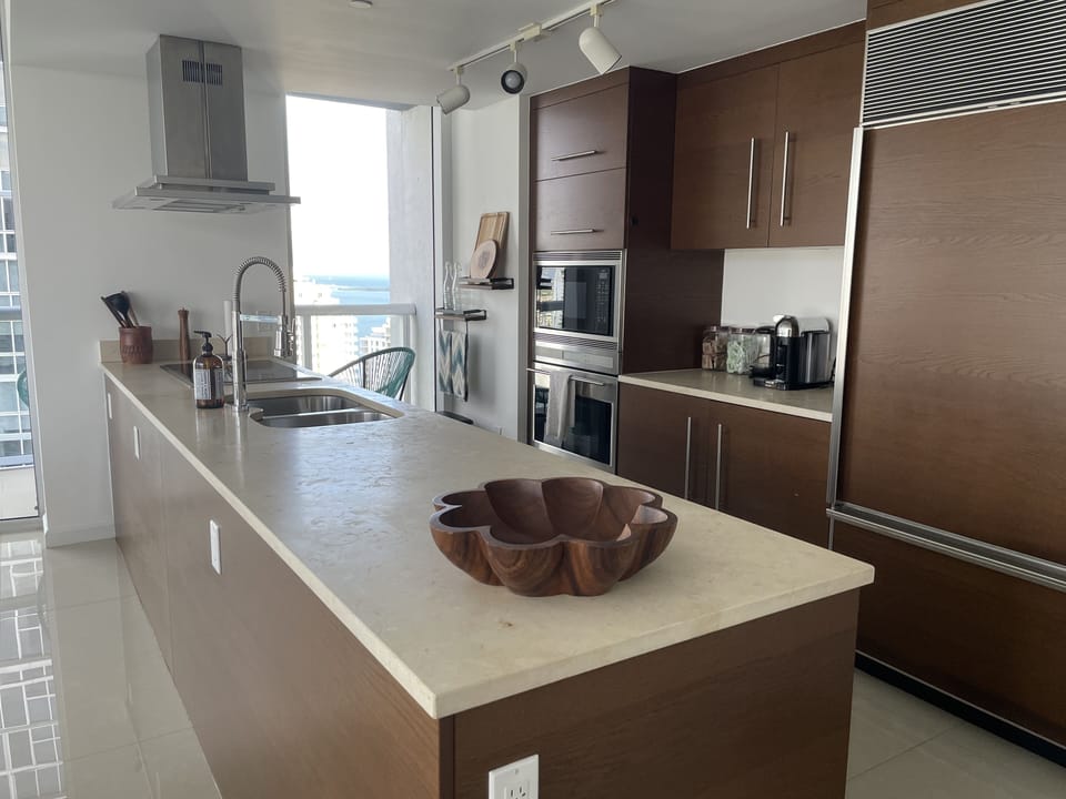 The kitchen with all subzero appliances