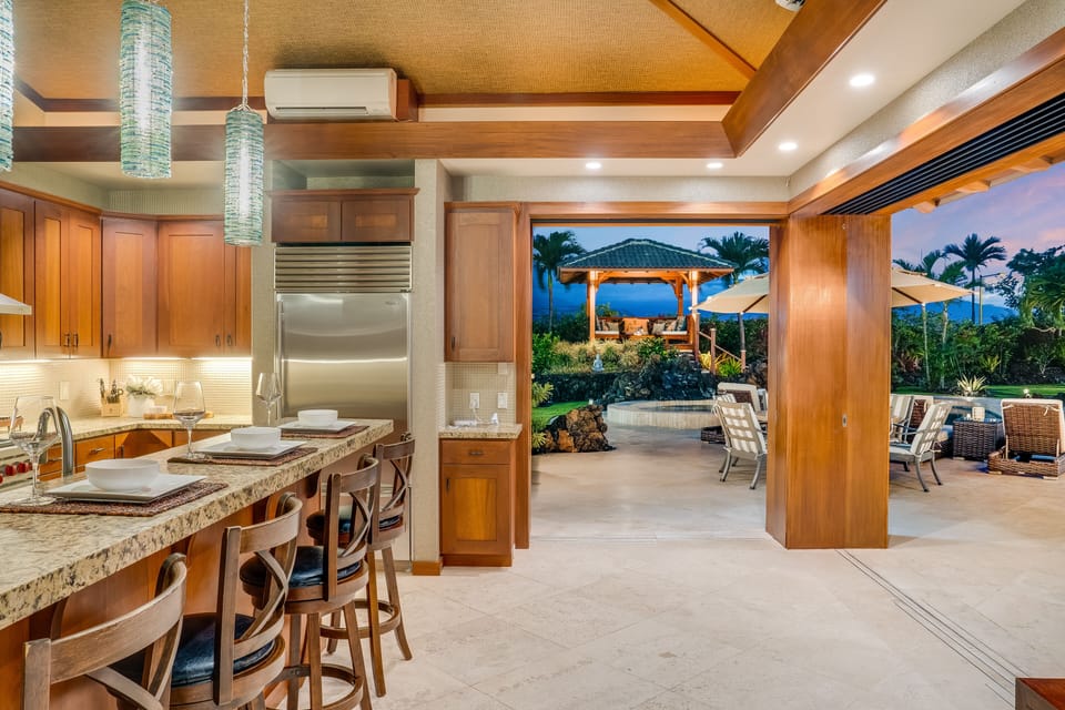 Outdoor view from the kitchen