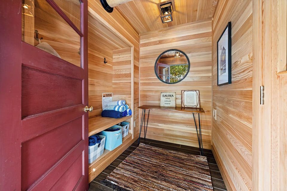 Interior of sauna