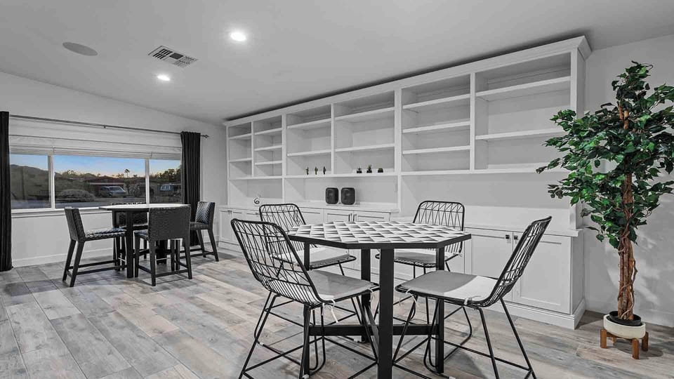 Modern, warm & open, a dining space that fits every kind of meal.