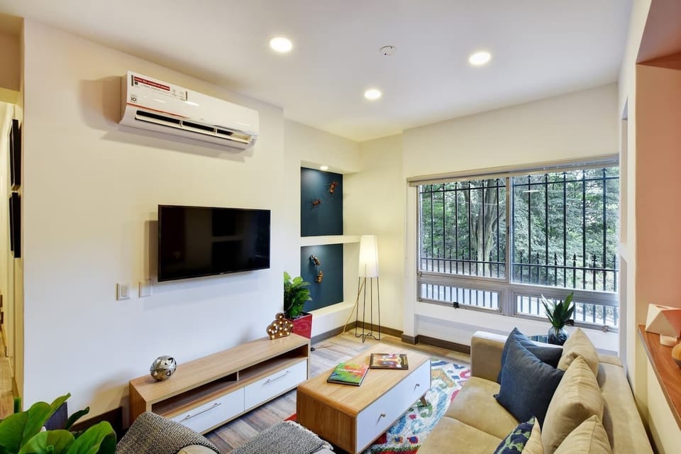 Living room with A/C