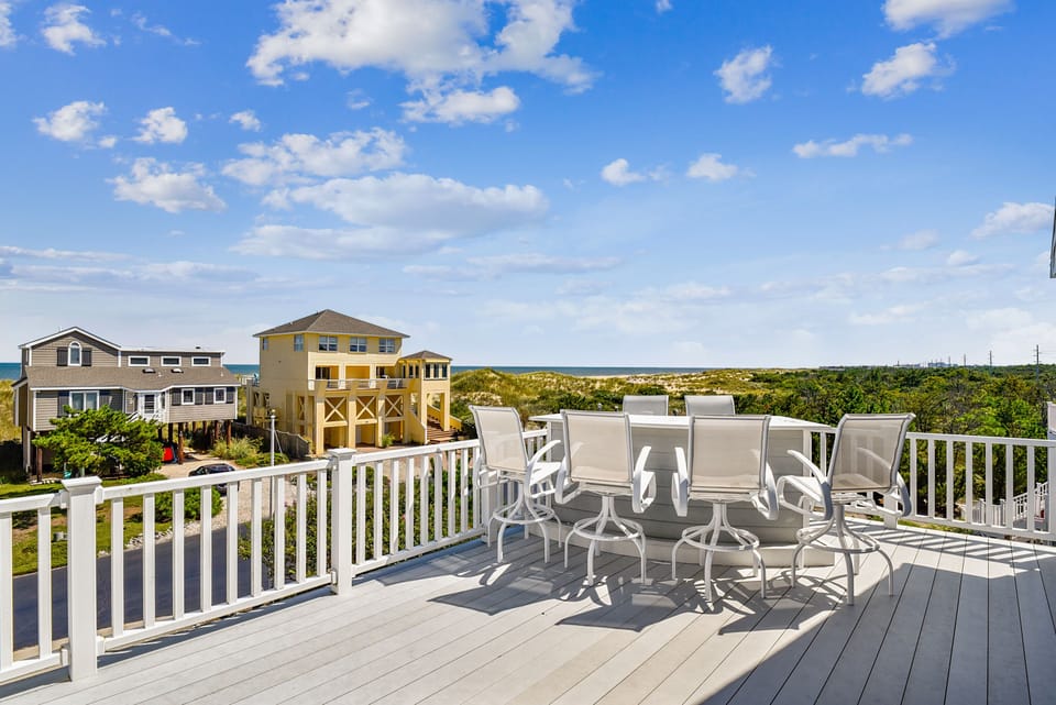 Ocean views from the deck and living room