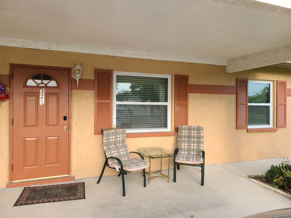 front of the house 