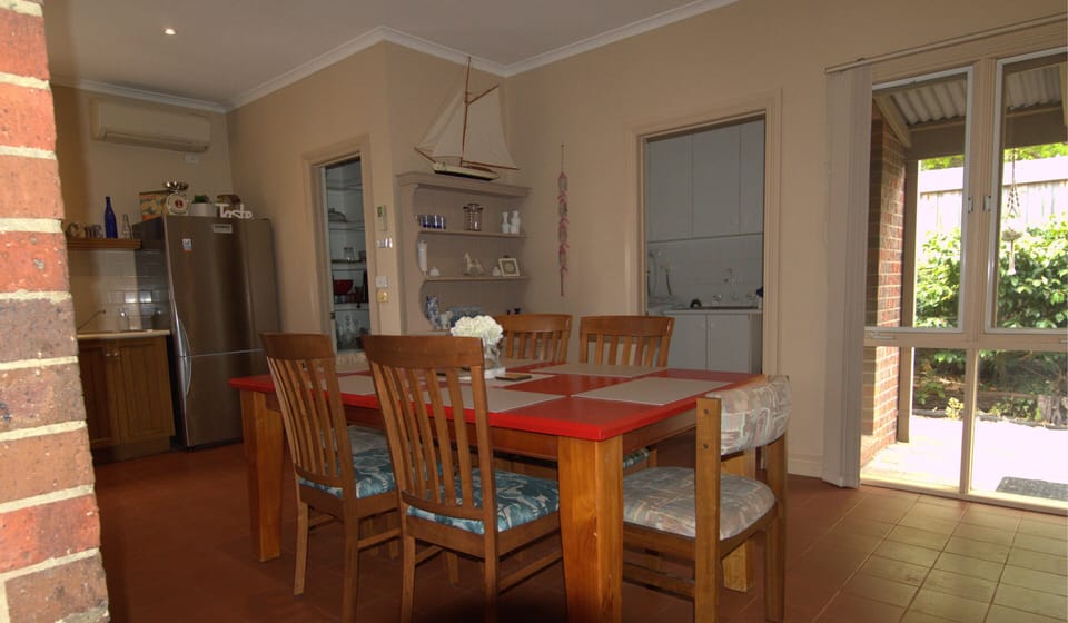Dining, kitchen and laundry