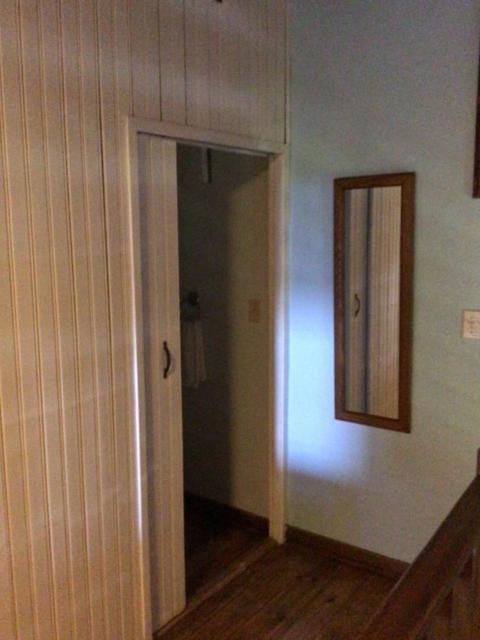 Half bath entry from loft