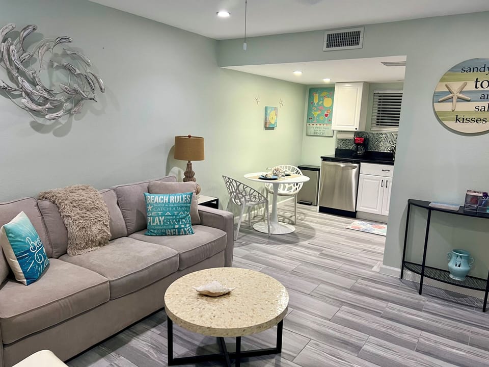 Open Concept Living, Dining & Kitchen