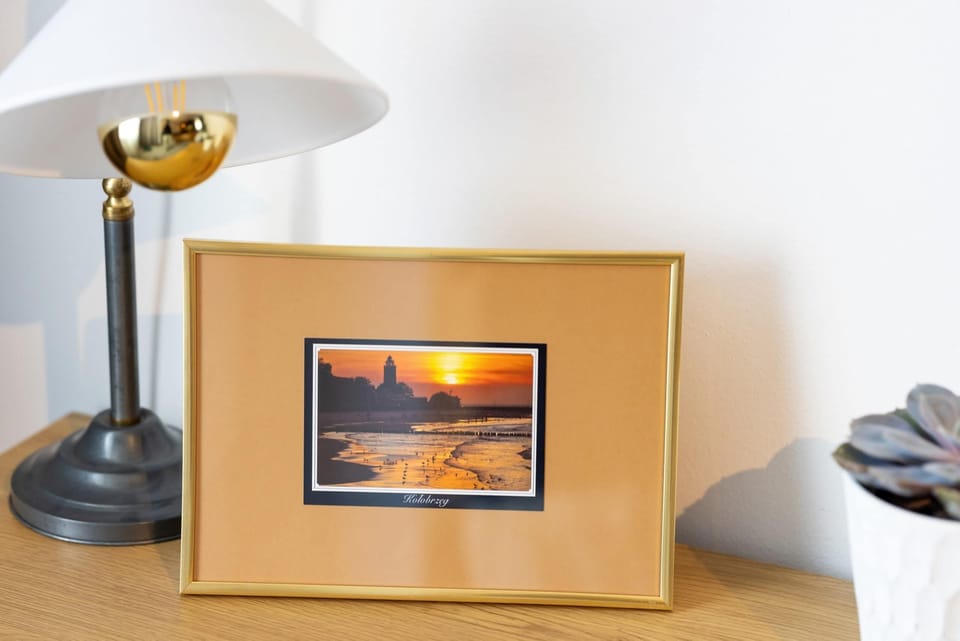 Artistic decor adding charm to the room's interior.
