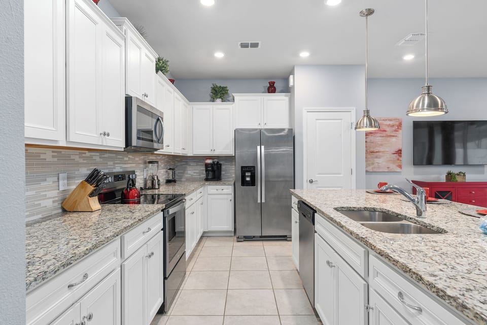 Fully stocked kitchen