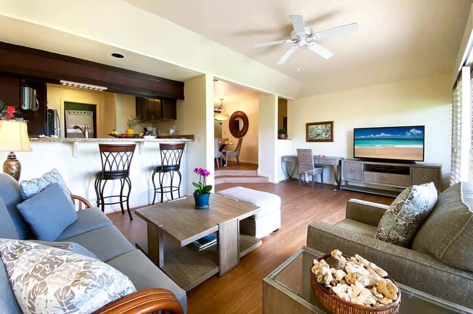 Living Room, Kitchen and Dining Area