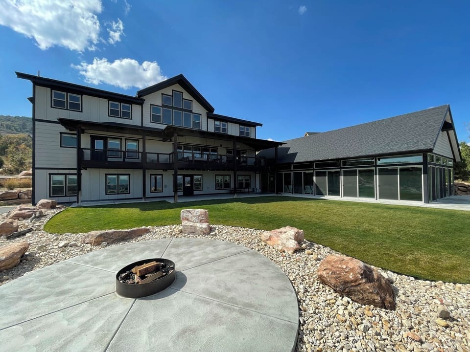 Back of the house overlooking Bear Lake