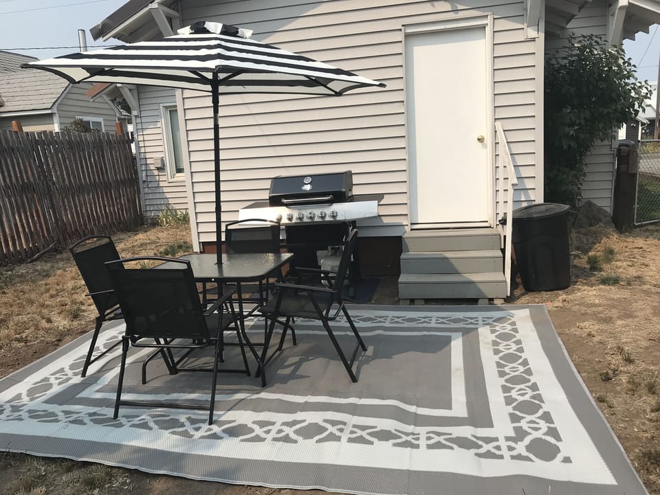 Back yard
Grill is propane and yours to use when you  stay!