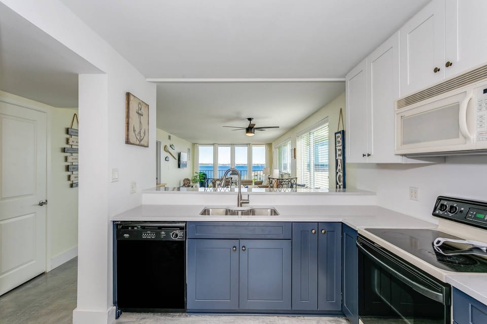 Water views from the kitchen