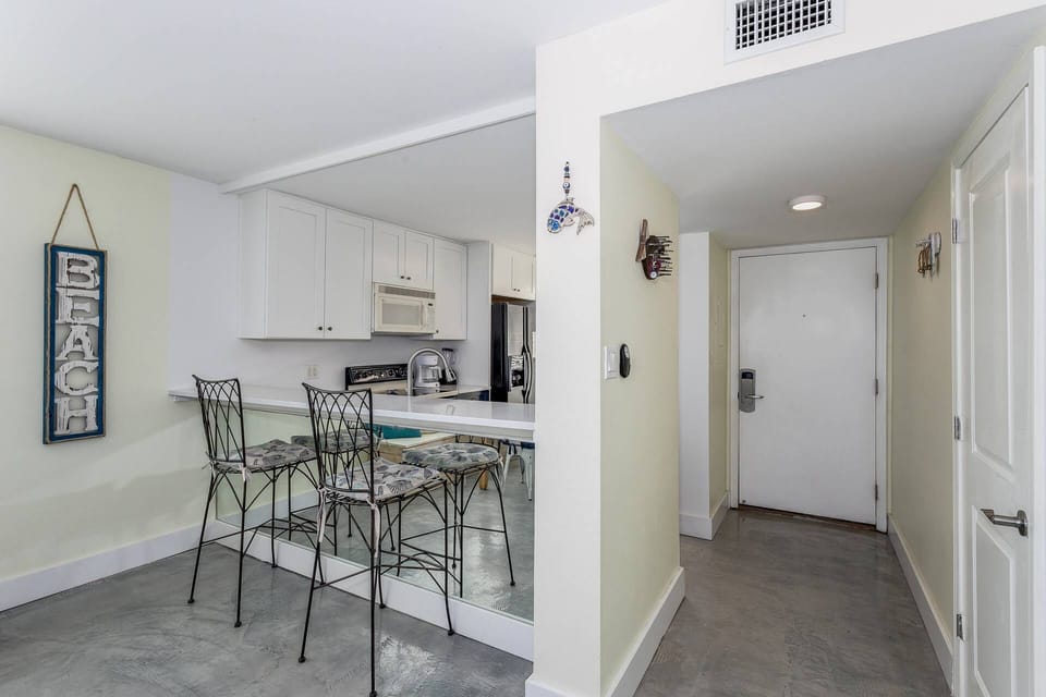 Barstool seating in the kitchen