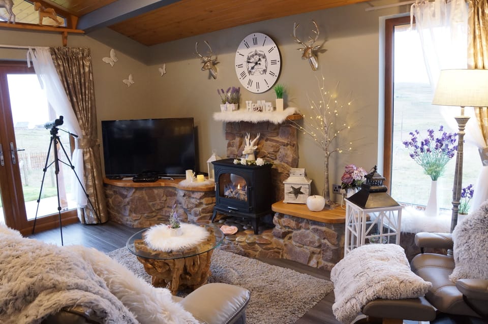 Living room with smart tv/blu ray player/ ps4 
