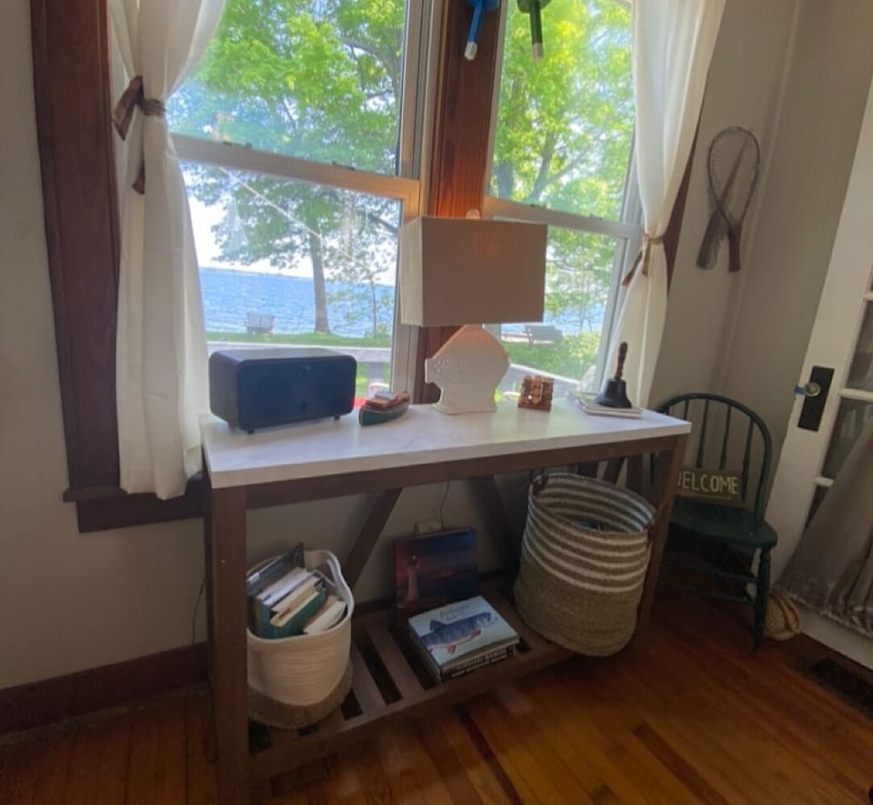 Enjoy a book or card game by the lake