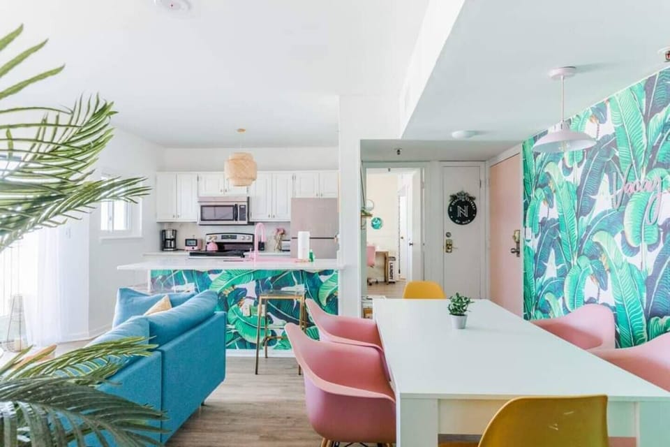 side of dinning area and hall