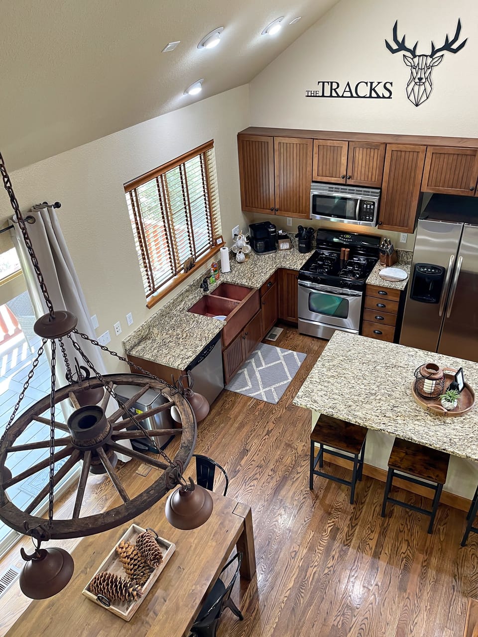 Kitchen/Dining room- view from the loft