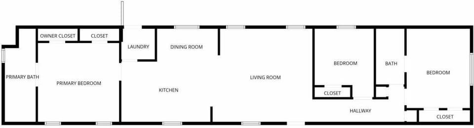 Floor plan layout for reference — 3 bedrooms, 2 baths