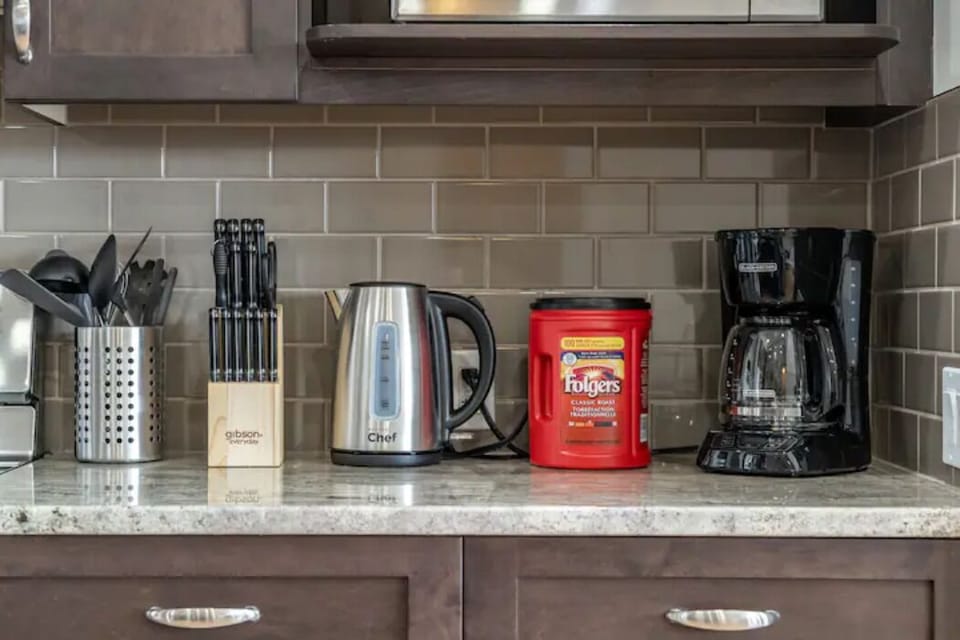 Kitchen Counter with some amenities