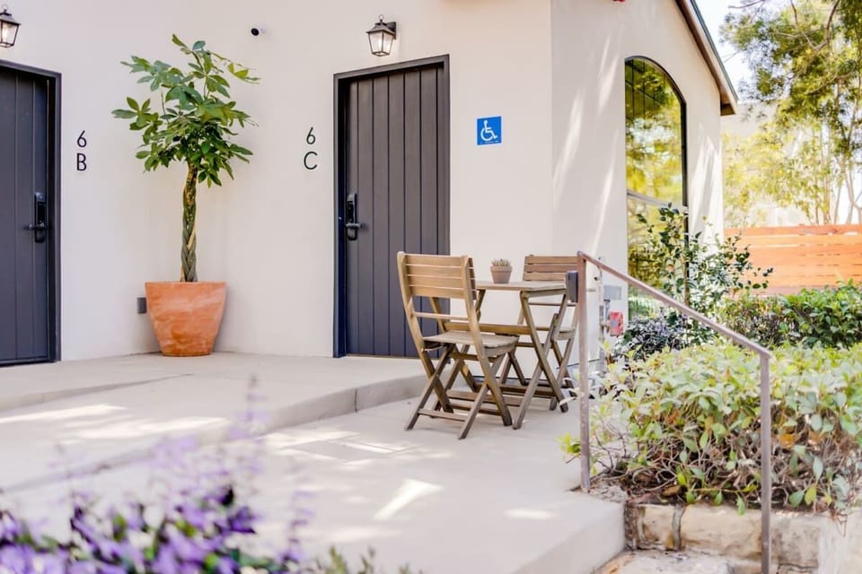  a patio with bistro set complete