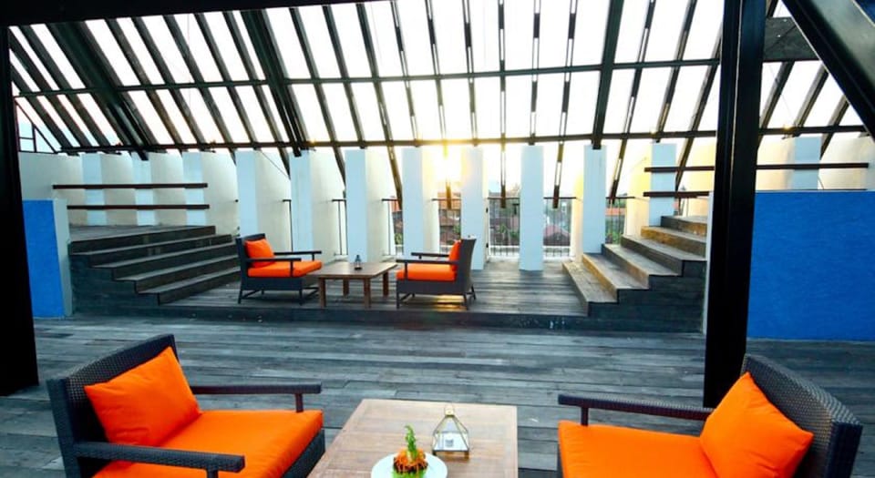 Outdoor wedding area