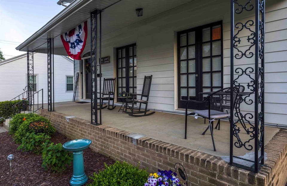 Make yourself at home on the full front porch.