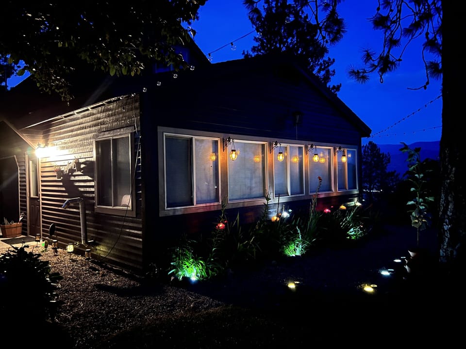 Solar lights add charm at night 