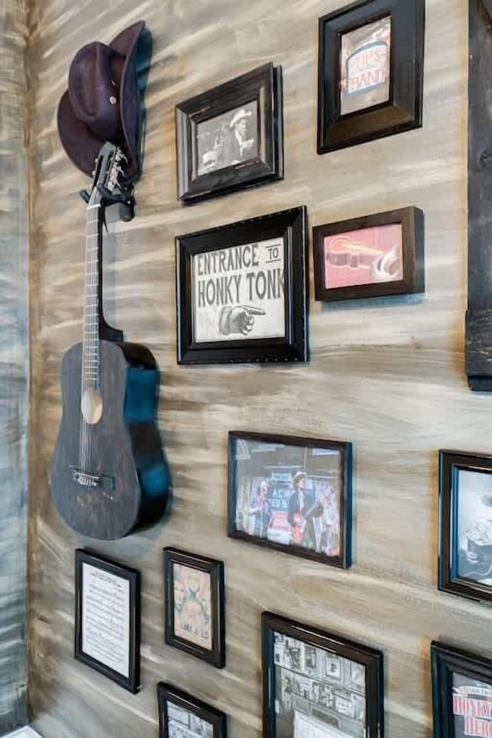 Nashville wall with tons of picture frames
