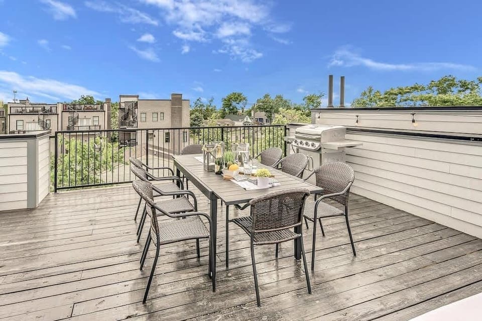Savor morning coffee and evening dinners from the rooftop dining area with scenic views.