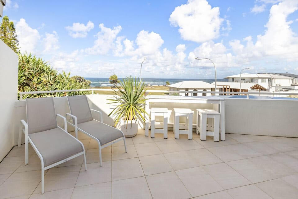 Beachfront balcony