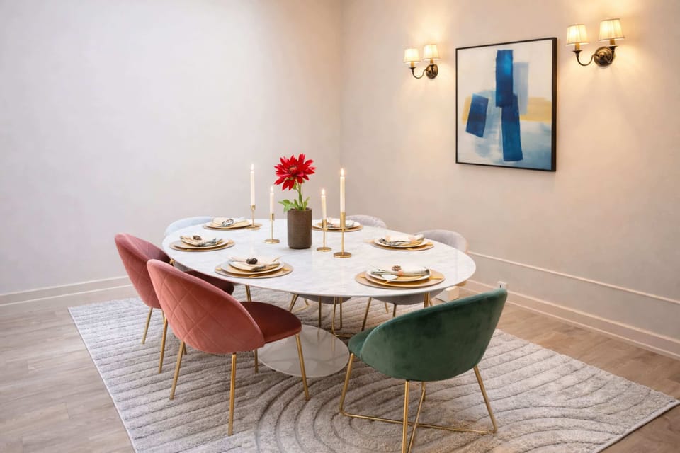 Pleasant Parisian Dining Area for Easy Gatherings