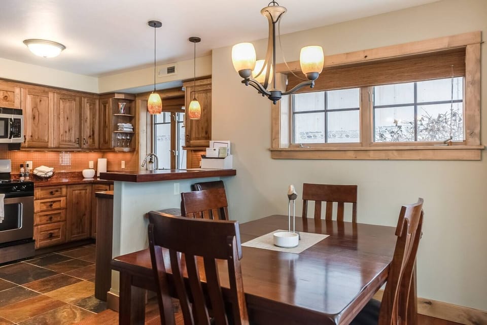 Large dining table to enjoy meals, play games, or use as a desk