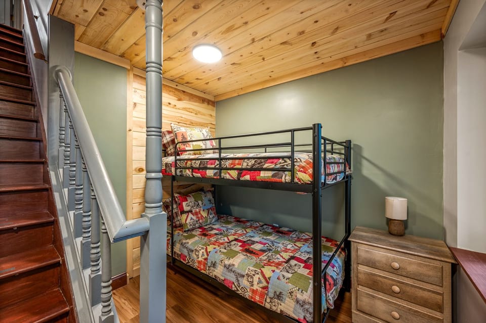 Downstairs Bunkbeds that are connected to the Theater and game room.  