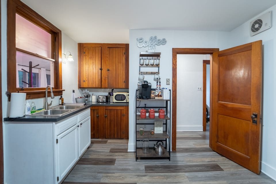 Coffee and tea fully stocked and ready to enjoy!