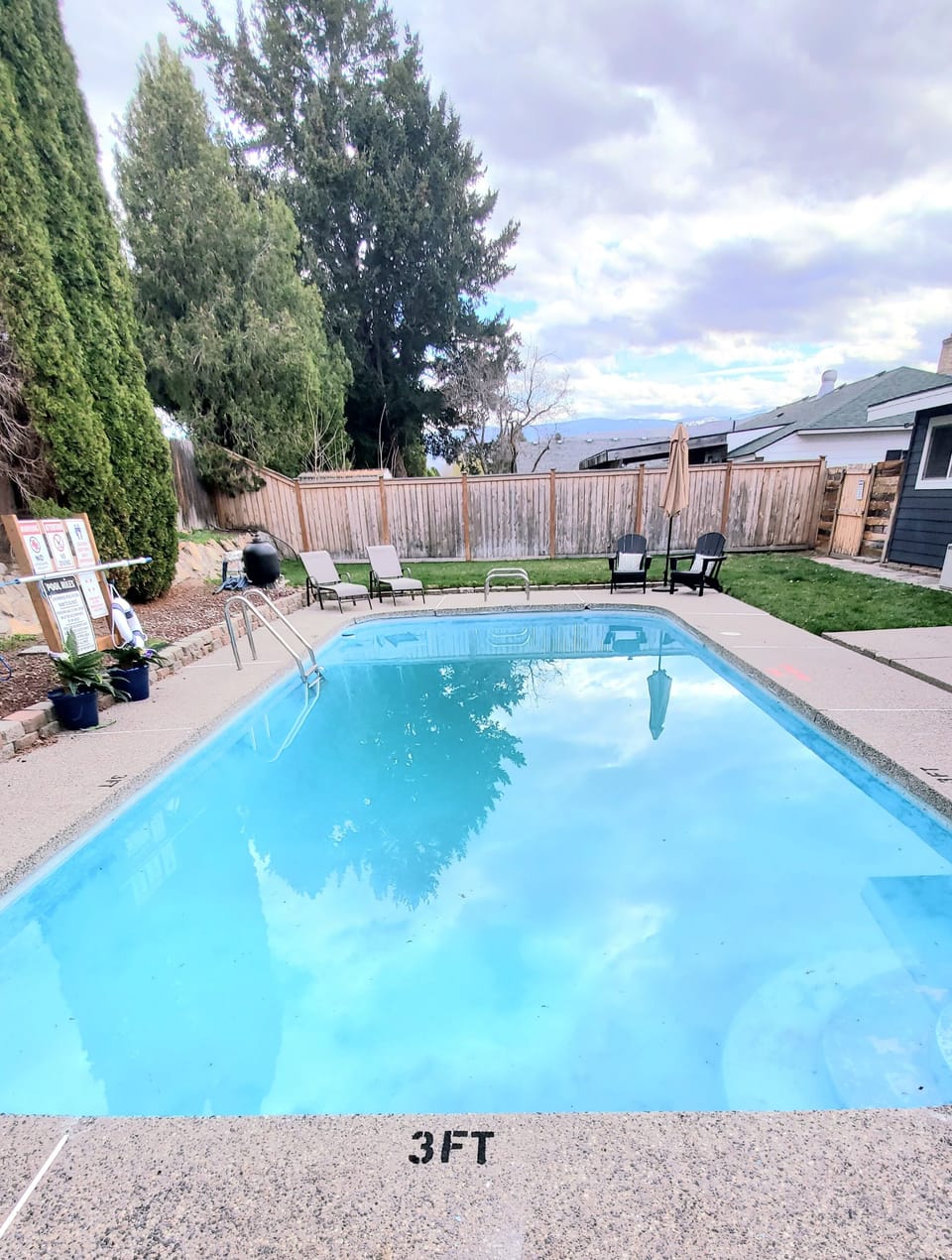 Pool view from shallow end