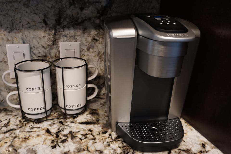 Keurig for your coffee.  Bring your K-Cups.